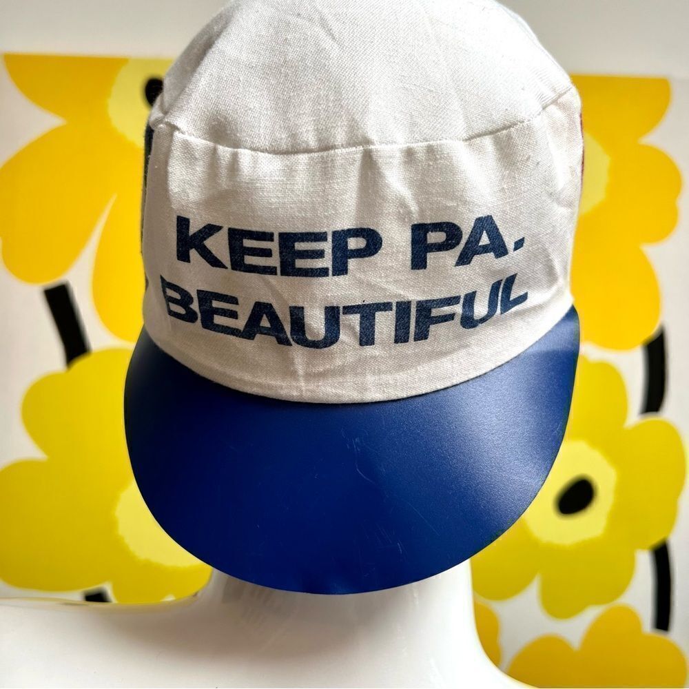 Vintage 80s 90s Keep Pennsylvania Beautiful Pepsi Painters Cap Hat - Picture 3 of 11